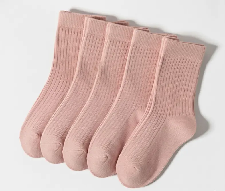 Kindersokken katoen roze